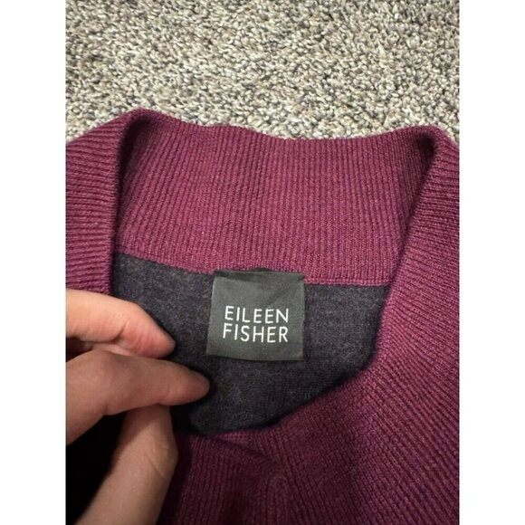 Eileen Fisher Deep Red Long Coat - Picture 4 of 8